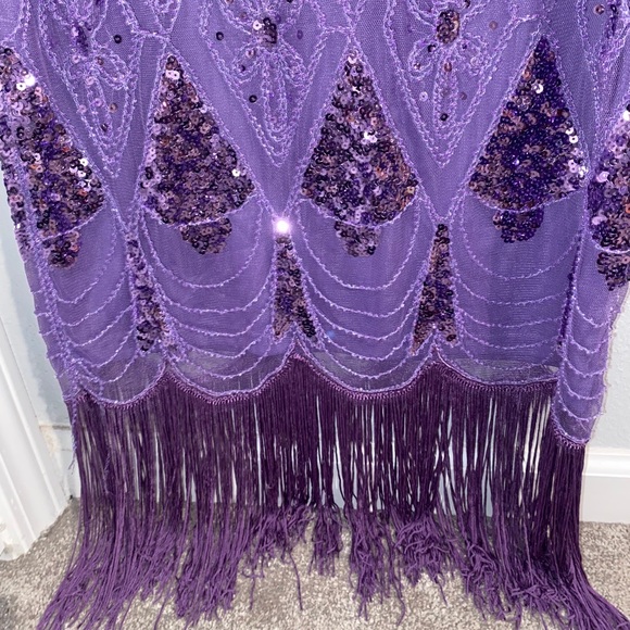 PURPLE FLAPPER DRESS - Picture 4 of 4
